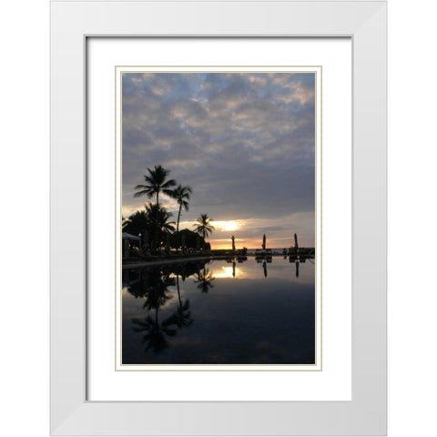 Tropical Paradise White Modern Wood Framed Art Print with Double Matting by Berzel, Erin