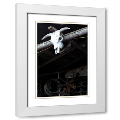 The Ranch White Modern Wood Framed Art Print with Double Matting by Berzel, Erin