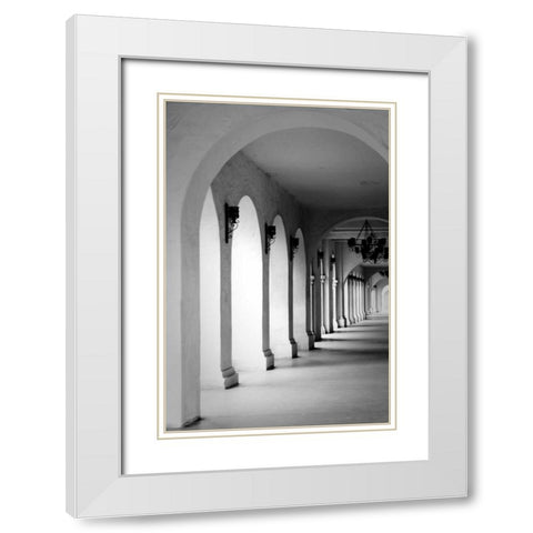 El Prado I White Modern Wood Framed Art Print with Double Matting by Berzel, Erin