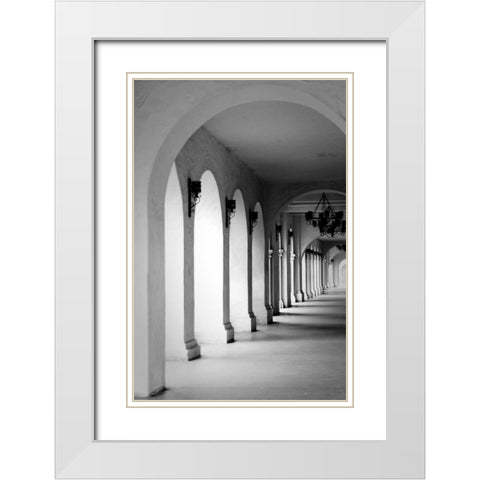 El Prado I White Modern Wood Framed Art Print with Double Matting by Berzel, Erin
