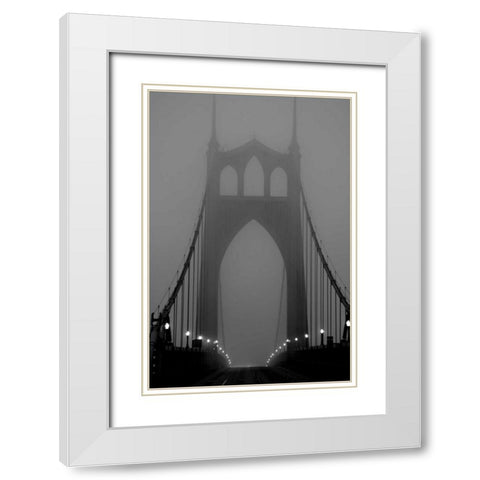 Fog at Dawn I White Modern Wood Framed Art Print with Double Matting by Berzel, Erin