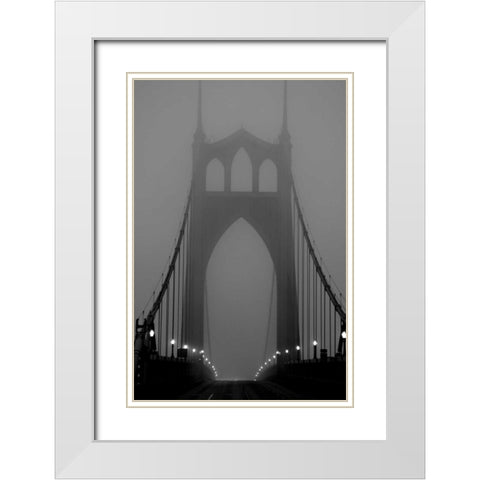 Fog at Dawn I White Modern Wood Framed Art Print with Double Matting by Berzel, Erin