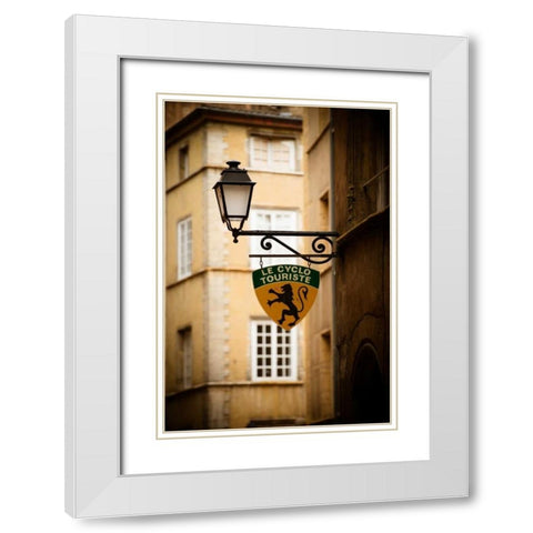 Le Cyclo in Lyon White Modern Wood Framed Art Print with Double Matting by Berzel, Erin