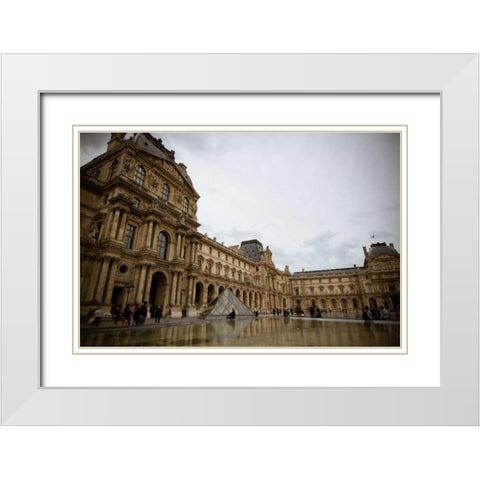 The Louvre II White Modern Wood Framed Art Print with Double Matting by Berzel, Erin