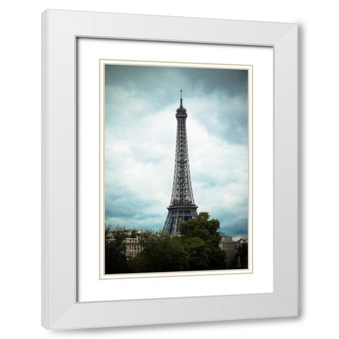 La Tour Eiffel III White Modern Wood Framed Art Print with Double Matting by Berzel, Erin