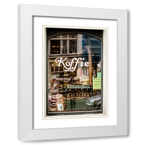 Amsterdam Reflections White Modern Wood Framed Art Print with Double Matting by Berzel, Erin