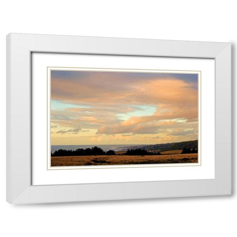 Evening Sky II White Modern Wood Framed Art Print with Double Matting by Crane, Rita