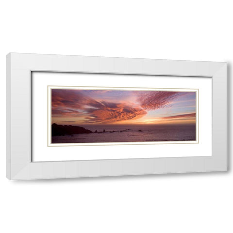 Sunset Sky III White Modern Wood Framed Art Print with Double Matting by Crane, Rita