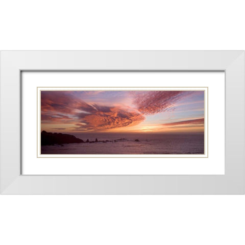 Sunset Sky III White Modern Wood Framed Art Print with Double Matting by Crane, Rita