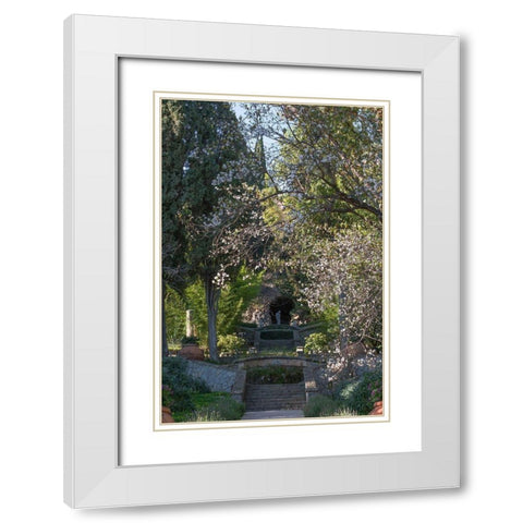 Italian Garden II White Modern Wood Framed Art Print with Double Matting by Crane, Rita