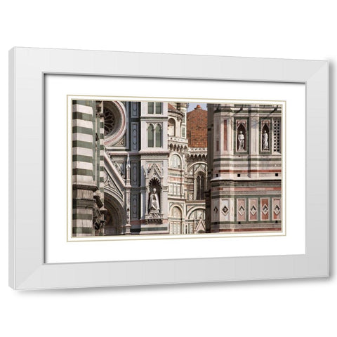 The Duomo Florence II White Modern Wood Framed Art Print with Double Matting by Crane, Rita