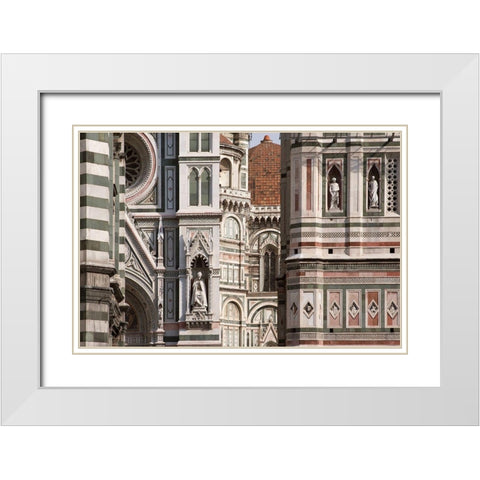 The Duomo Florence II White Modern Wood Framed Art Print with Double Matting by Crane, Rita