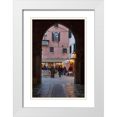 Venice Arches I White Modern Wood Framed Art Print with Double Matting by Crane, Rita