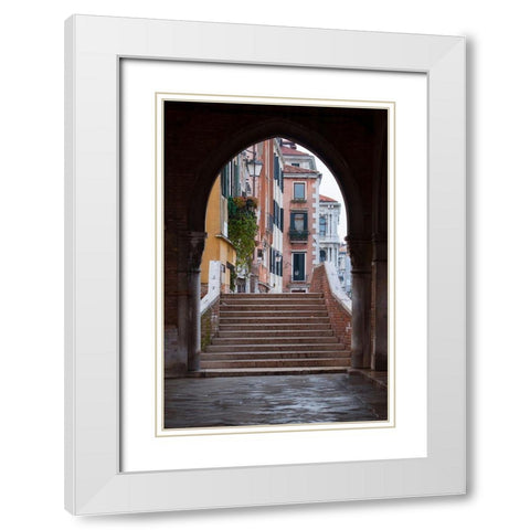 Venice Arches II White Modern Wood Framed Art Print with Double Matting by Crane, Rita
