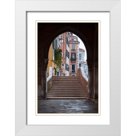 Venice Arches II White Modern Wood Framed Art Print with Double Matting by Crane, Rita
