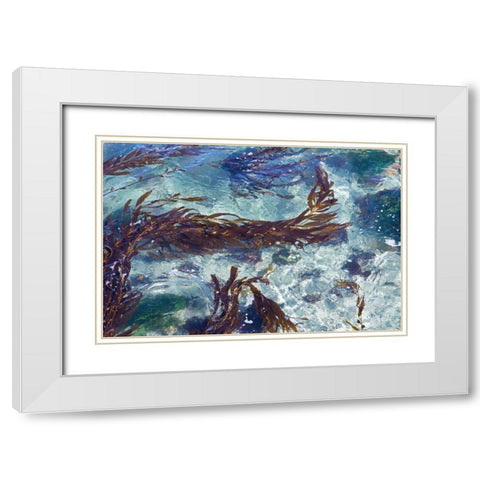 Mermaid Tresses II White Modern Wood Framed Art Print with Double Matting by Crane, Rita