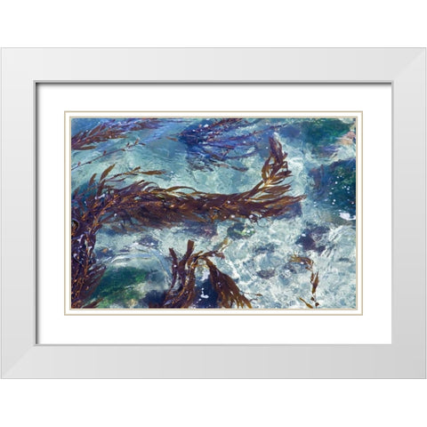 Mermaid Tresses II White Modern Wood Framed Art Print with Double Matting by Crane, Rita
