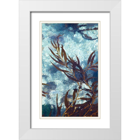 Mermaid Tresses III White Modern Wood Framed Art Print with Double Matting by Crane, Rita