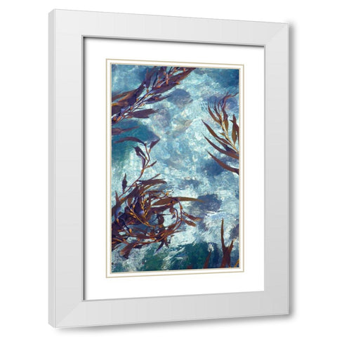 Mermaid Tresses IV White Modern Wood Framed Art Print with Double Matting by Crane, Rita