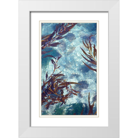 Mermaid Tresses IV White Modern Wood Framed Art Print with Double Matting by Crane, Rita