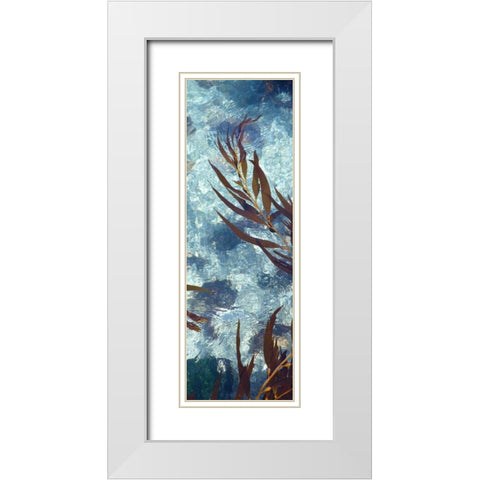Mermaid Tresses V White Modern Wood Framed Art Print with Double Matting by Crane, Rita