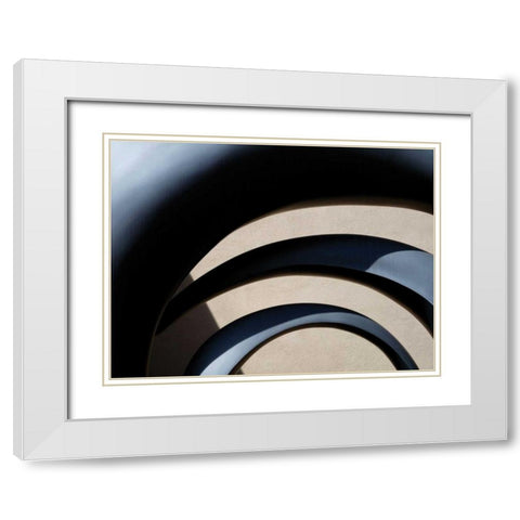 Architectural Abstract II White Modern Wood Framed Art Print with Double Matting by Christensen, Jim