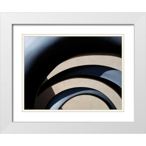 Architectural Abstract II White Modern Wood Framed Art Print with Double Matting by Christensen, Jim