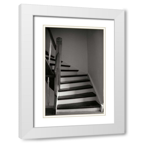 Einbeck Stairwell White Modern Wood Framed Art Print with Double Matting by Christensen, Jim