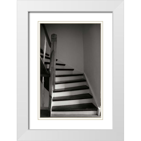 Einbeck Stairwell White Modern Wood Framed Art Print with Double Matting by Christensen, Jim