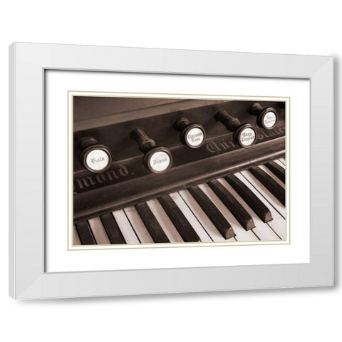 Organ I White Modern Wood Framed Art Print with Double Matting by Christensen, Jim