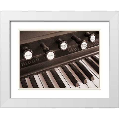 Organ I White Modern Wood Framed Art Print with Double Matting by Christensen, Jim