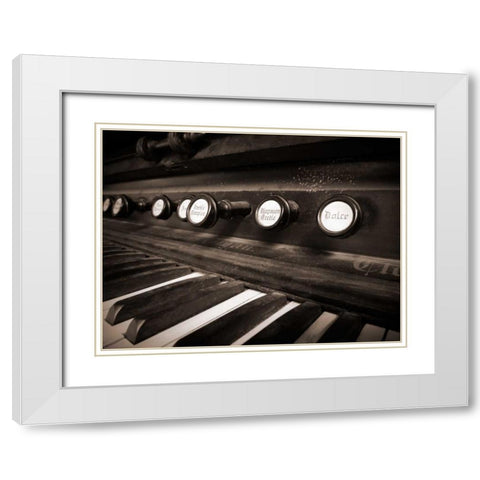 Organ II White Modern Wood Framed Art Print with Double Matting by Christensen, Jim