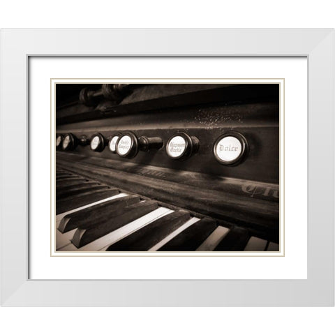 Organ II White Modern Wood Framed Art Print with Double Matting by Christensen, Jim