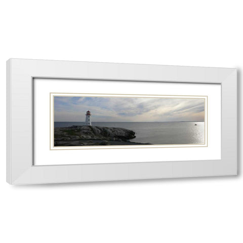 Lighthouse I White Modern Wood Framed Art Print with Double Matting by Christensen, Jim