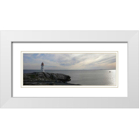 Lighthouse I White Modern Wood Framed Art Print with Double Matting by Christensen, Jim