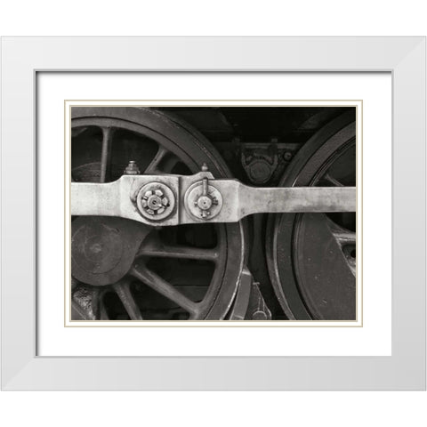 Train IV White Modern Wood Framed Art Print with Double Matting by Christensen, Jim