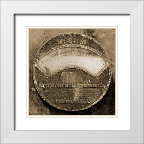 Gauge I White Modern Wood Framed Art Print with Double Matting by Christensen, Jim