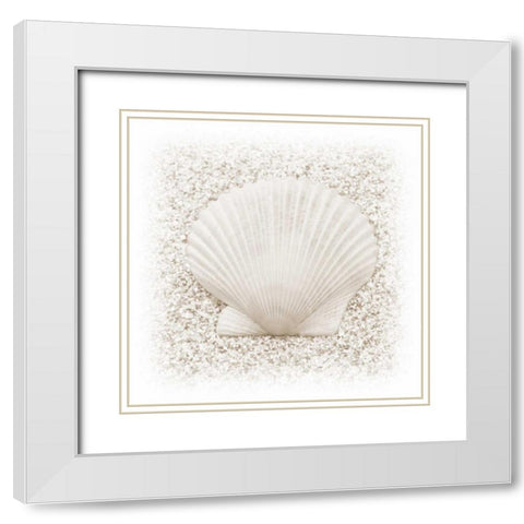 In the Sand II White Modern Wood Framed Art Print with Double Matting by Christensen, Jim