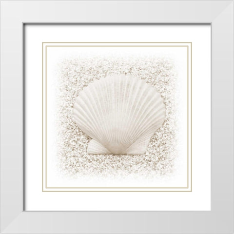 In the Sand II White Modern Wood Framed Art Print with Double Matting by Christensen, Jim