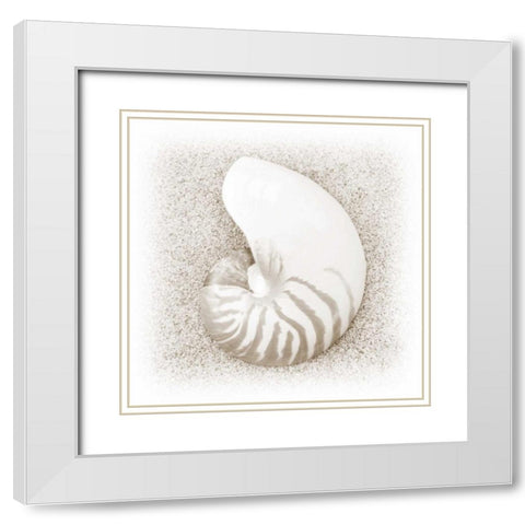 In the Sand III White Modern Wood Framed Art Print with Double Matting by Christensen, Jim