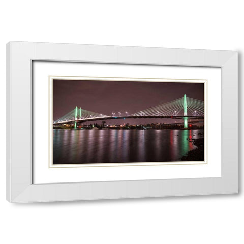 Tilikium Crossing White Modern Wood Framed Art Print with Double Matting by Hellmann, Stan