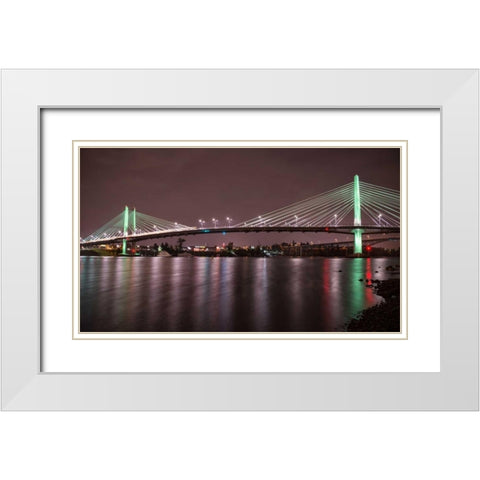 Tilikium Crossing White Modern Wood Framed Art Print with Double Matting by Hellmann, Stan