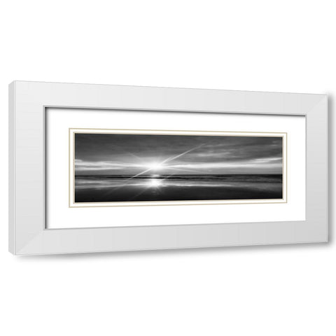 Beauteous Light Panel Bw I White Modern Wood Framed Art Print with Double Matting by Hausenflock, Alan