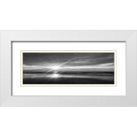 Beauteous Light Panel Bw I White Modern Wood Framed Art Print with Double Matting by Hausenflock, Alan