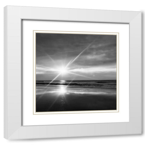 Beauteous Light III White Modern Wood Framed Art Print with Double Matting by Hausenflock, Alan