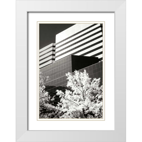 Geometric IV White Modern Wood Framed Art Print with Double Matting by Hausenflock, Alan