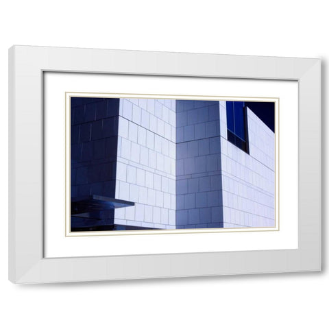 Shadows and Walls I White Modern Wood Framed Art Print with Double Matting by Hausenflock, Alan