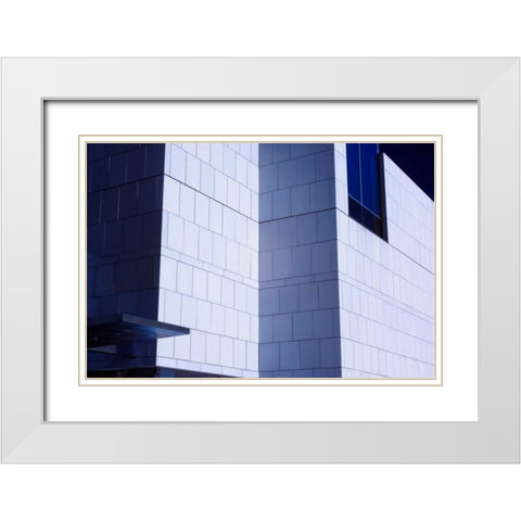 Shadows and Walls I White Modern Wood Framed Art Print with Double Matting by Hausenflock, Alan