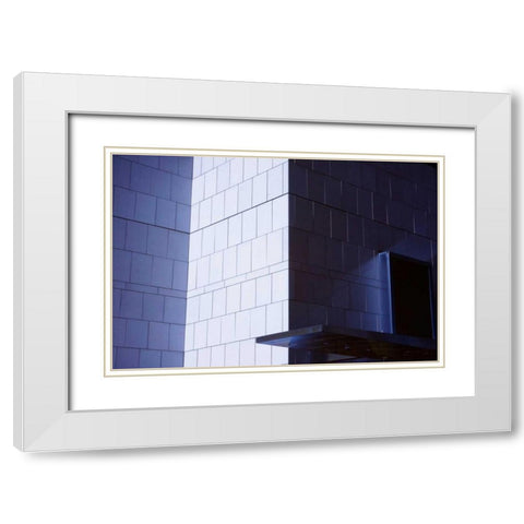 Shadows and Walls II White Modern Wood Framed Art Print with Double Matting by Hausenflock, Alan