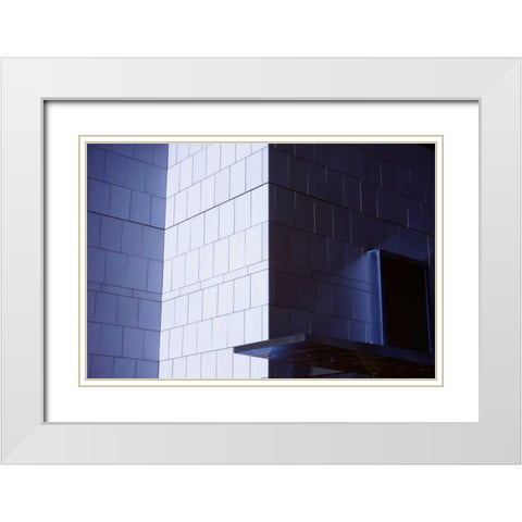 Shadows and Walls II White Modern Wood Framed Art Print with Double Matting by Hausenflock, Alan